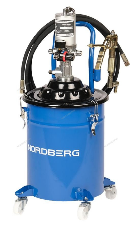 Солидолонагнетатель Nordberg NO5020, 20 л, пневматический Солидолонагнетатель Nordberg NO5020, 20 л, пневматический