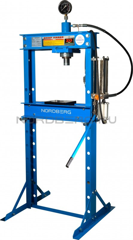 Пресс гидравлический напольный, усилие 20т, пневмопривод Nordberg ECO N3620AL Пресс гидравлический напольный, усилие 20т, пневмопривод Nordberg ECO N3620AL
