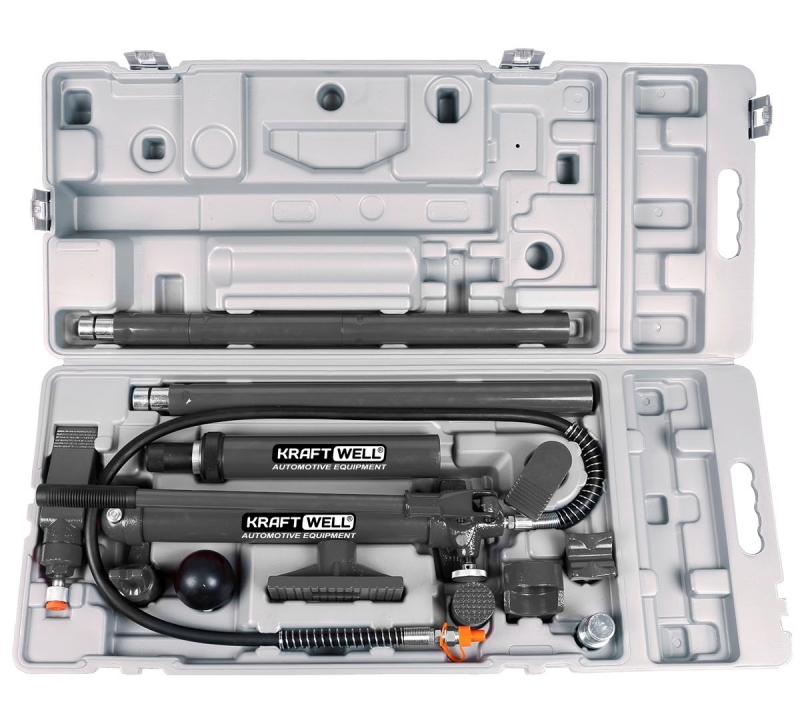 Набор гидравлического инструмента KraftWell KRWPH10, усилие 10 т Набор гидравлического инструмента KraftWell KRWPH10, усилие 10 т
