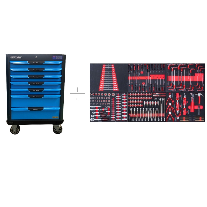 Тележка инструментальная KraftWell KRW-TTB+SET277, 7 ящ, 277 предметов Тележка инструментальная KraftWell KRW-TTB+SET277, 7 ящ, 277 предметов