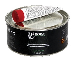 2К Шпатлевка полиэфирная с алюминиевым наполнителем (1 кг) WOLF 105.1000 2К Шпатлевка полиэфирная с алюминиевым наполнителем (1 кг) WOLF 105.1000