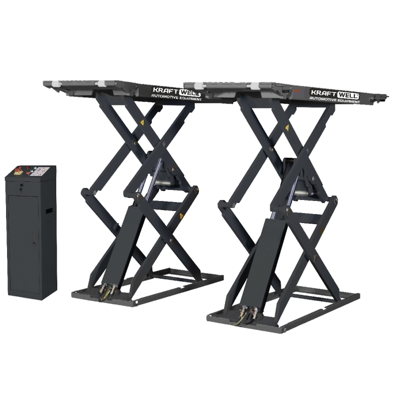 Подъемник ножничный KraftWell KRW350SF/220, г/п 3500 кг, напольный, 220В Подъемник ножничный KraftWell KRW350SF/220, г/п 3500 кг, напольный, 220В