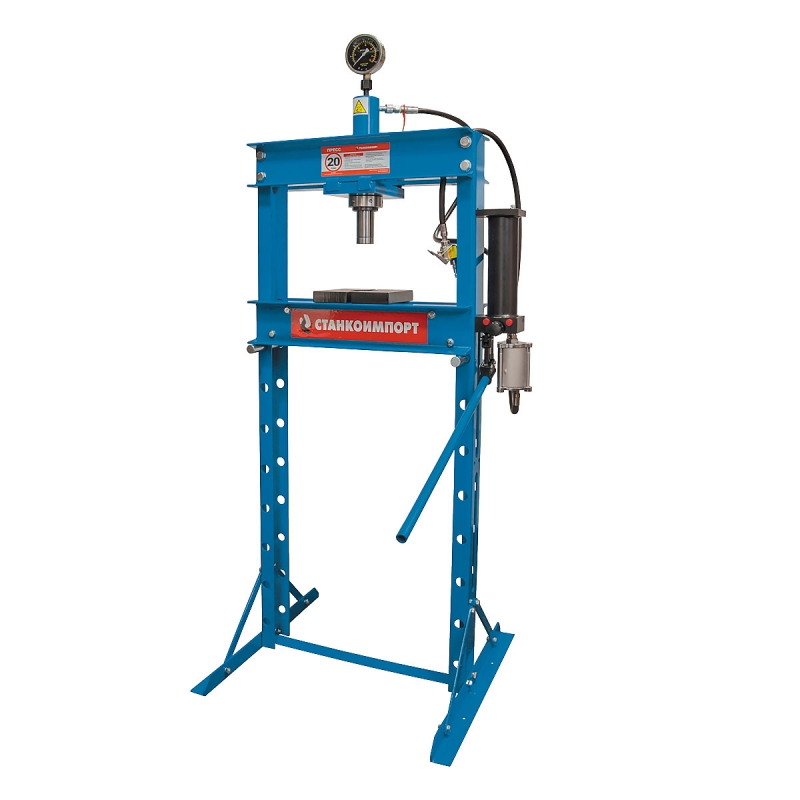 Пресс пневмогидравлический Станкоимпорт SD0805, напольный, 20 т, с ручным приводом Пресс пневмогидравлический Станкоимпорт SD0805, напольный, 20 т, с ручным приводом