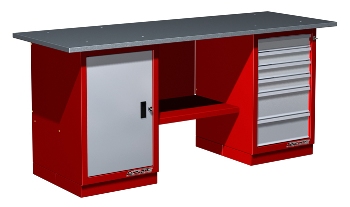 Верстак двухтумбовый слесарный металлический FERRUM 01.208 Верстак двухтумбовый слесарный металлический FERRUM 01.208