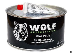 2K Шпатлевка полиэфирная Glas (1 кг) WOLF 102.1000 2K Шпатлевка полиэфирная Glas (1 кг) WOLF 102.1000