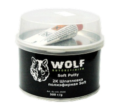 2K Шпатлевка полиэфирная Soft (500 г) WOLF 101.0500 2K Шпатлевка полиэфирная Soft (500 г) WOLF 101.0500