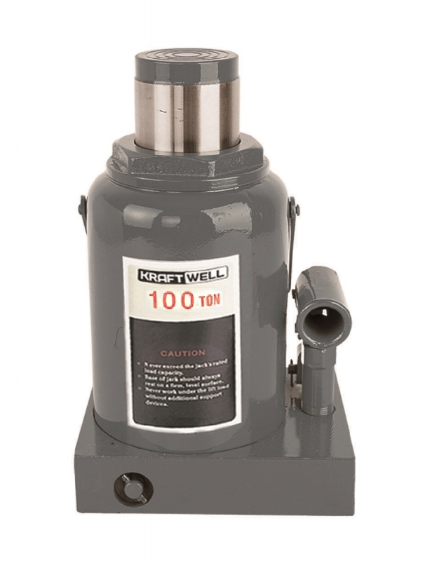 Домкрат бутылочный KraftWell KRWBJ100, г/п 100 т Домкрат бутылочный KraftWell KRWBJ100, г/п 100 т