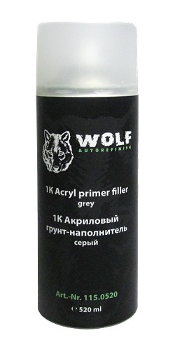 1К Акриловый грунт-наполнитель (аэрозоль 520 мл) WOLF 115.0520 1К Акриловый грунт-наполнитель (аэрозоль 520 мл) WOLF 115.0520
