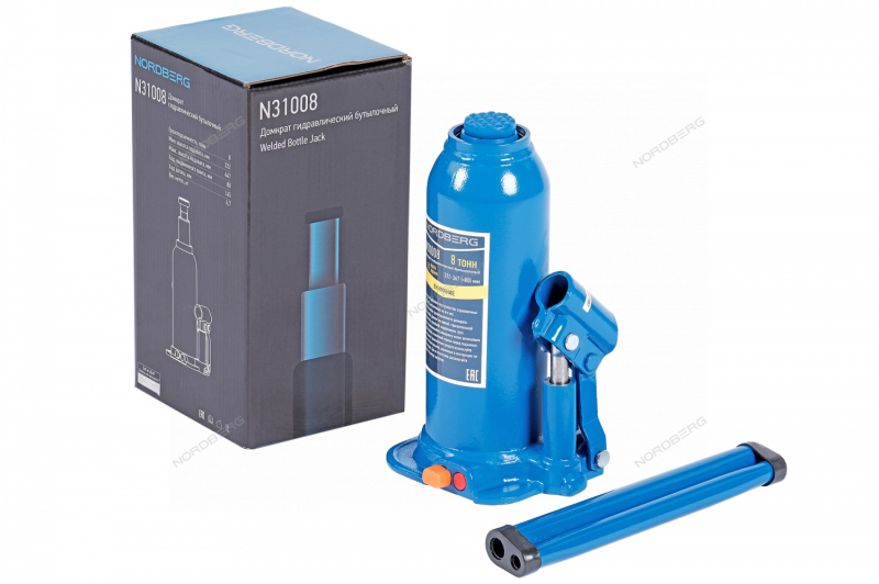 Домкрат бутылочный Nordberg N31008, г/п 8 т Домкрат бутылочный Nordberg N31008, г/п 8 т