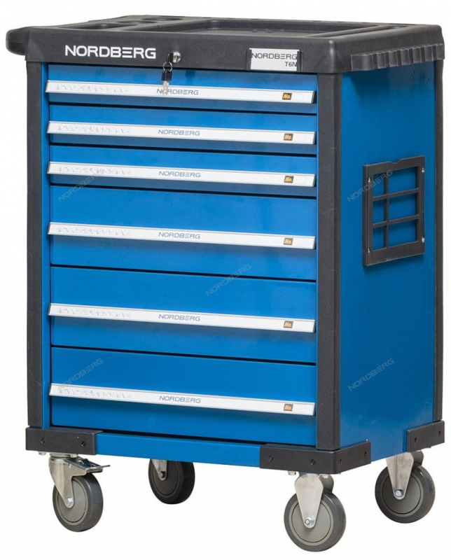 Тележка инструментальная 6 ящиков NORDBERG T6N Тележка инструментальная 6 ящиков NORDBERG T6N