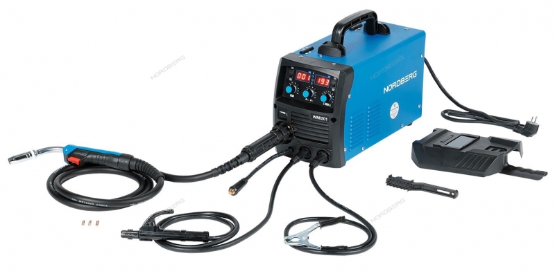 Сварочный полуавтомат Nordberg WMI201, инверторный, MIG+MMA, 220V Сварочный полуавтомат Nordberg WMI201, инверторный, MIG+MMA, 220V