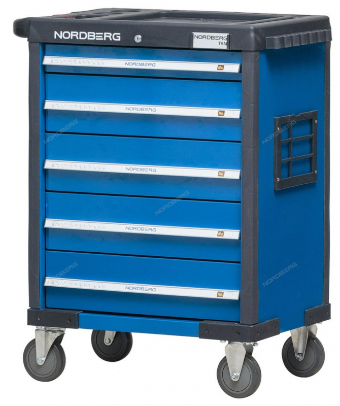 Тележка инструментальная 5 ящиков NORDBERG T5N Тележка инструментальная 5 ящиков NORDBERG T5N