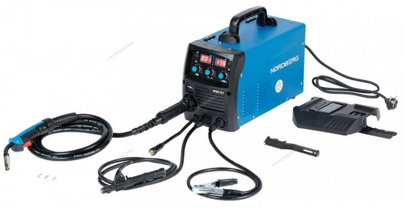 Сварочный полуавтомат Nordberg WMI161, инверторный, MIG+MMA, 220V Сварочный полуавтомат Nordberg WMI161, инверторный, MIG+MMA, 220V