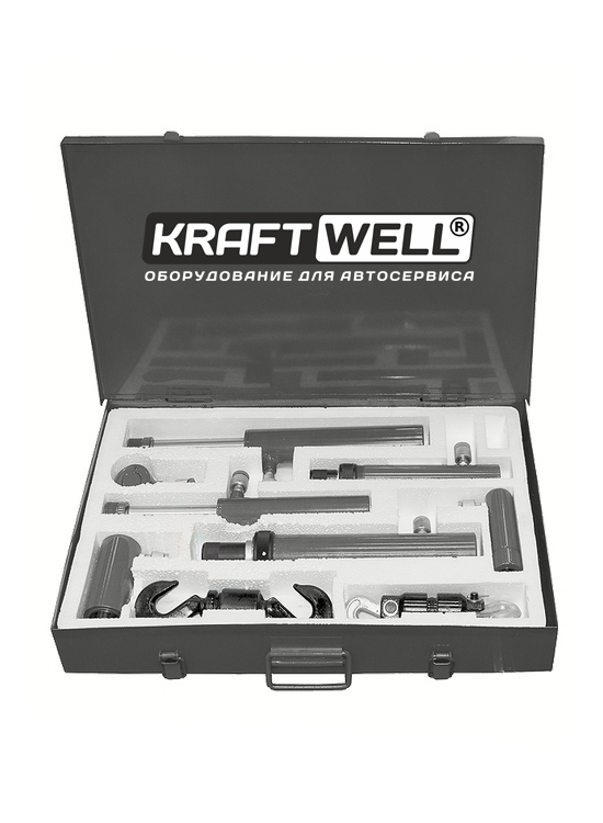 Набор гидроцилиндров KraftWell KRWHCS, усилие 2-10 т., 7 предметов Набор гидроцилиндров KraftWell KRWHCS, усилие 2-10 т., 7 предметов