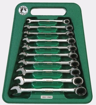 Комплект ключей с храповым механизмом HANS 16658MUB, 8 предметов Комплект ключей с храповым механизмом HANS 16658MUB, 8 предметов